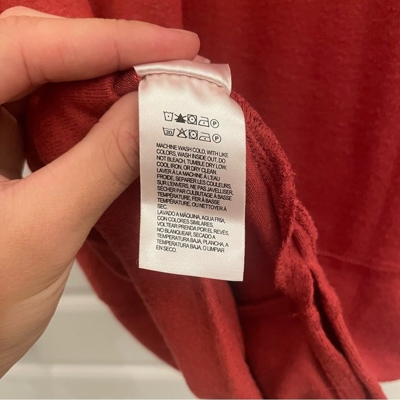 Lucky Brand Red Crew‎ Neck Long Sleeve Pullover Sweatshirt XL TG - Picture 8 of 11